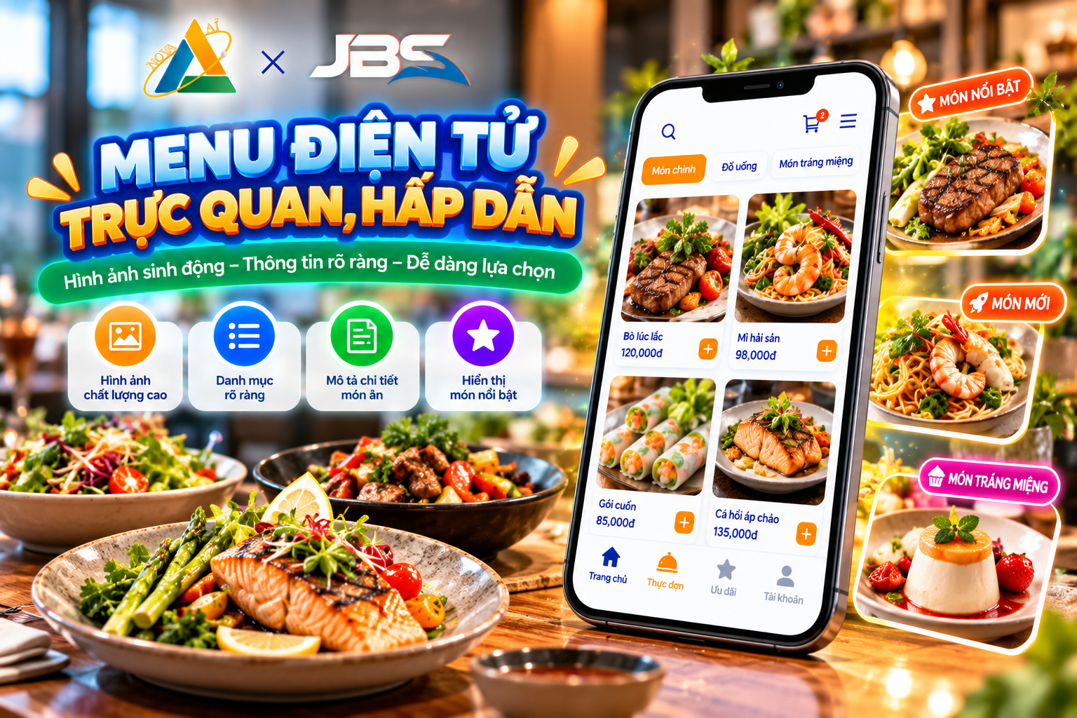 NOVA AI SOLUTIONS – Giải pháp menu điện tử cho nhà hàng hiện đại