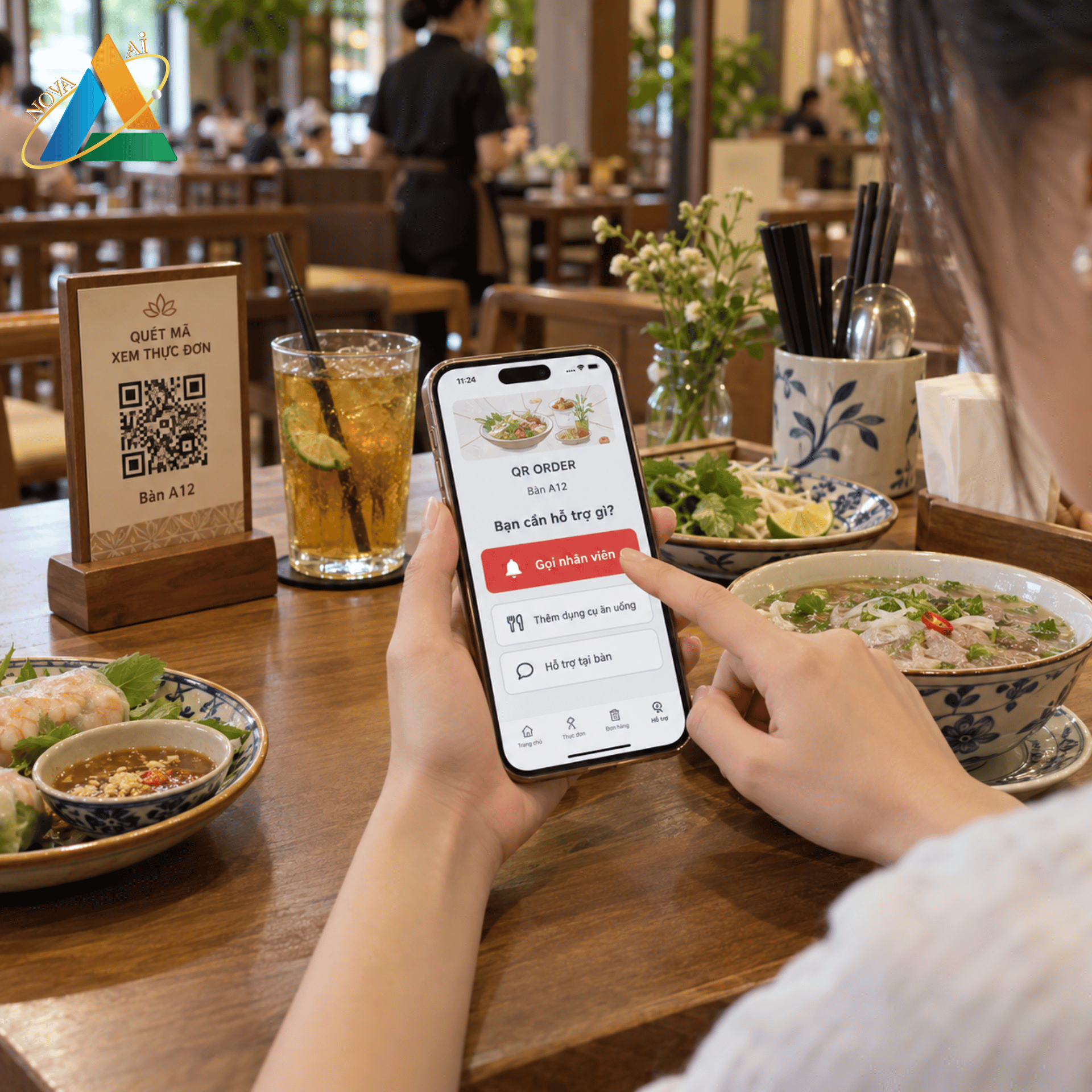 Gọi nhân viên hỗ trợ chỉ cần thao tác trên điện thoại