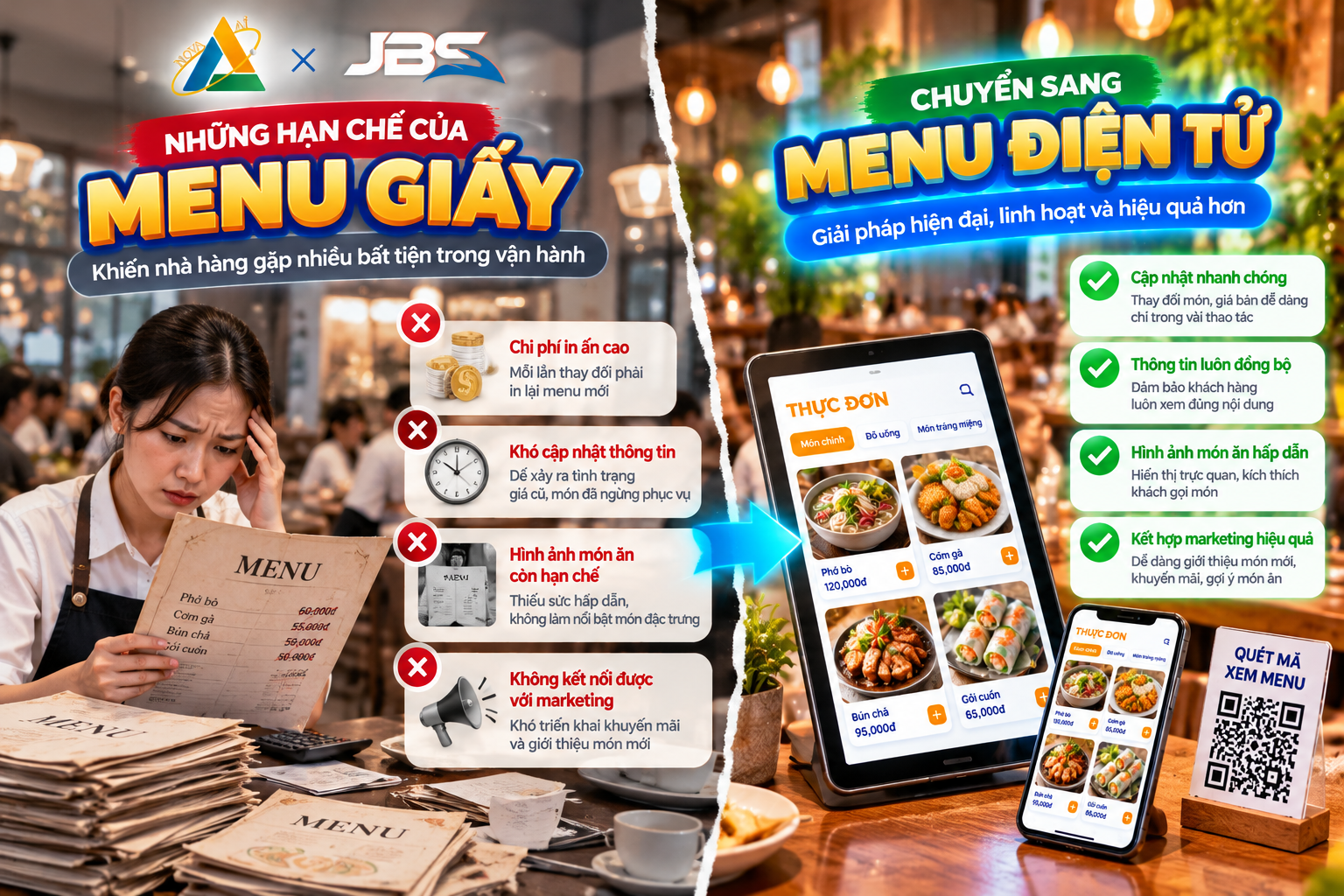 Những hạn chế của menu giấy so với menu điện tử là gì?