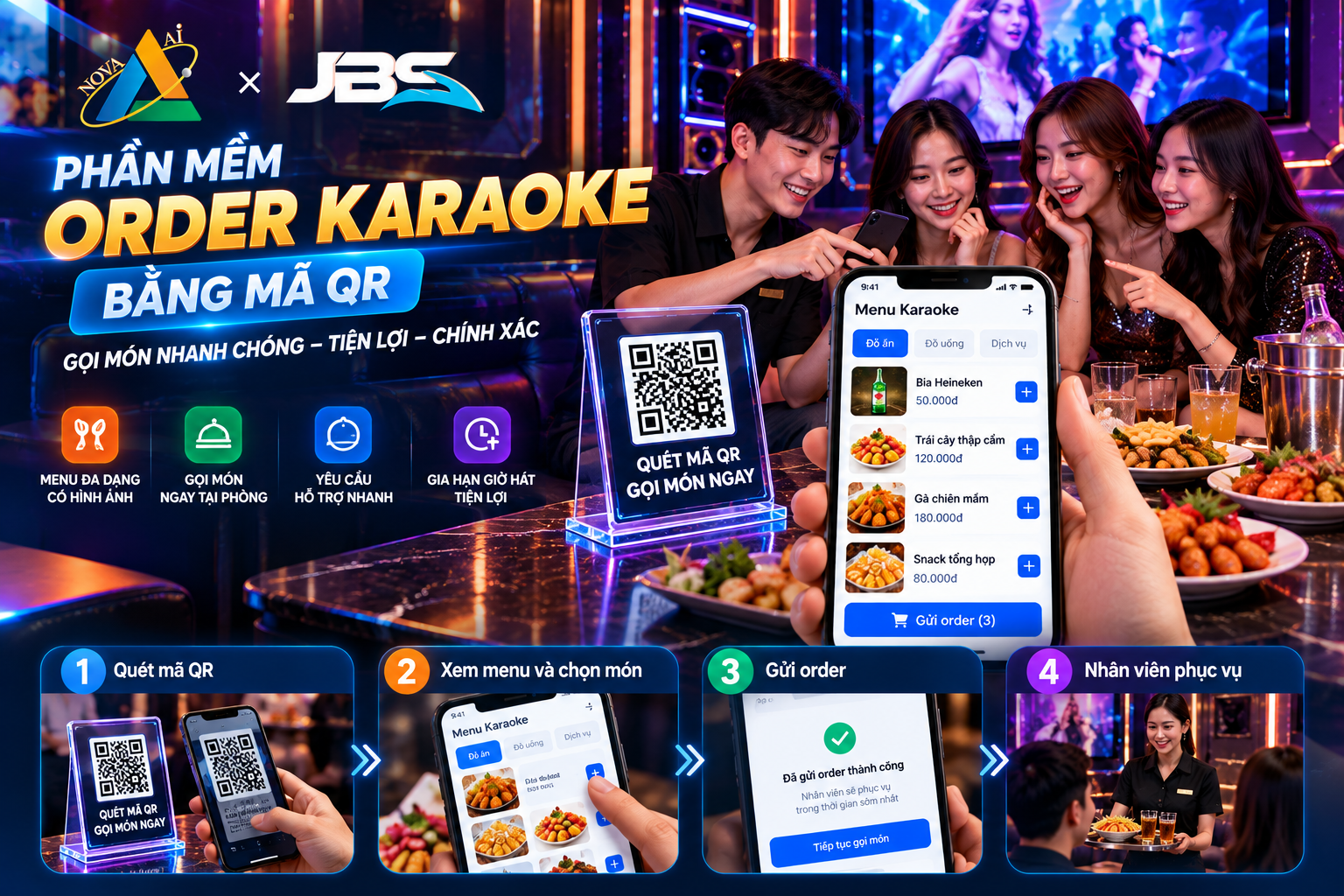 Phần mềm quản lý karaoke hỗ trợ theo dõi hoạt động kinh doanh mà còn giúp kết nối quy trình phục vụ